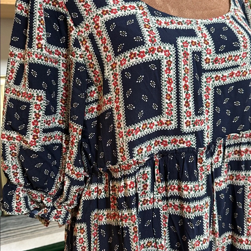 Empire Waist Tiered Maxi Dress with Cottagecore Vibe - Picture 5 of 11